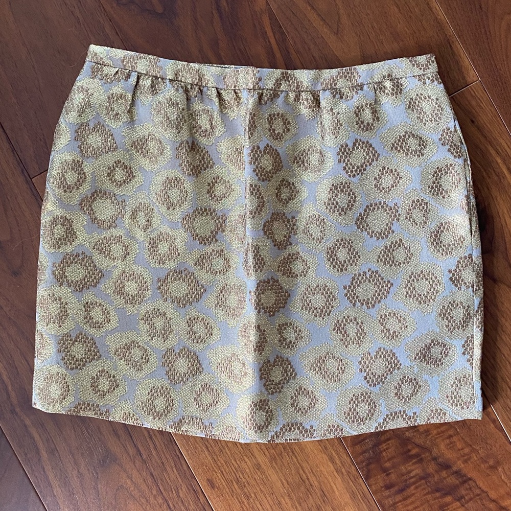 [J Crew] Gold Brocade Skirt
